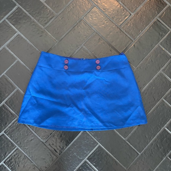 m&g Dresses & Skirts - Vintage Blue  Button-Accent Women's Skirt/skort